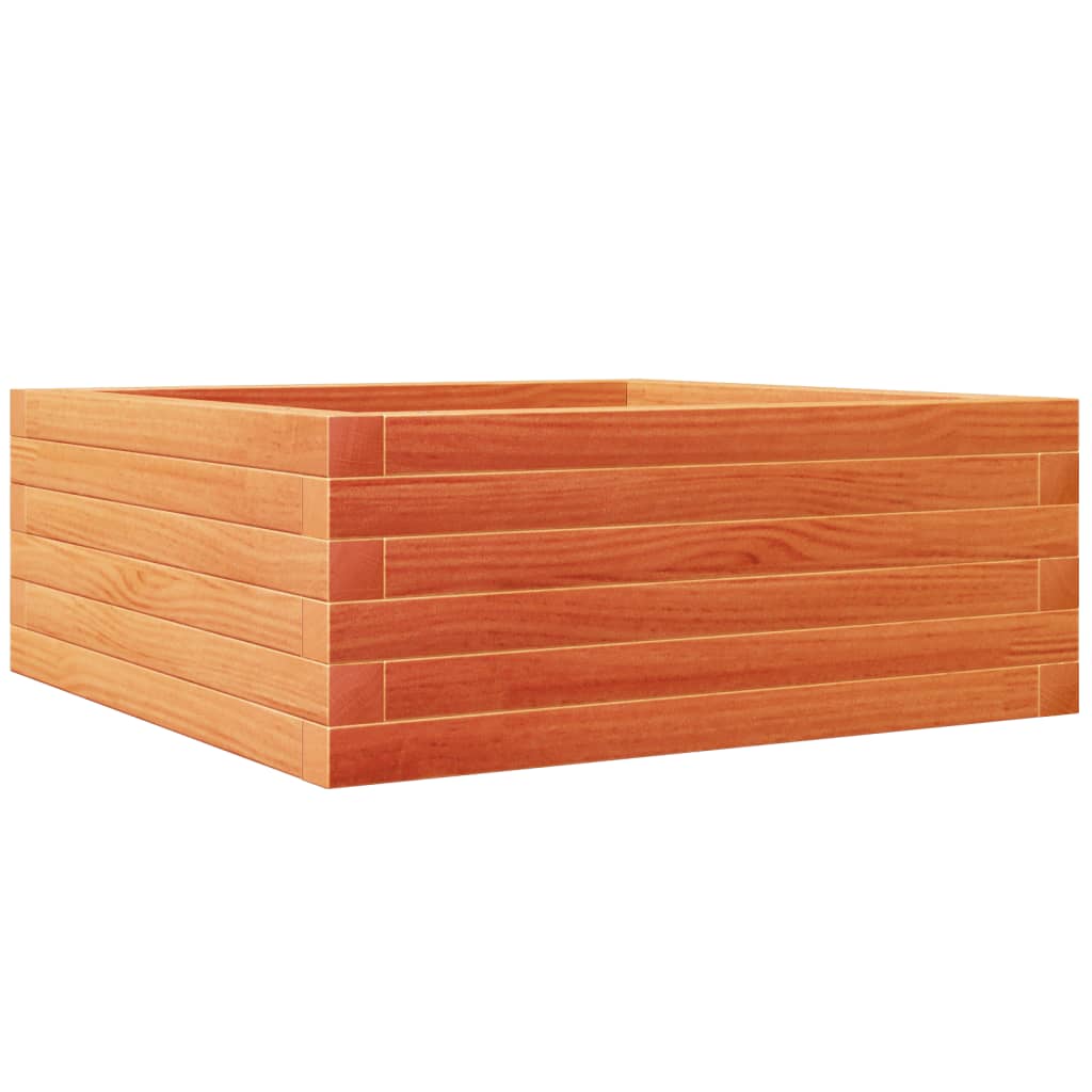vidaXL Pflanzkübel Wachsbraun 60x60x23 cm Massivholz Kiefer