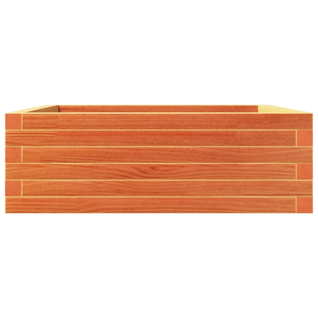 vidaXL Pflanzkübel Wachsbraun 70x70x23 cm Massivholz Kiefer