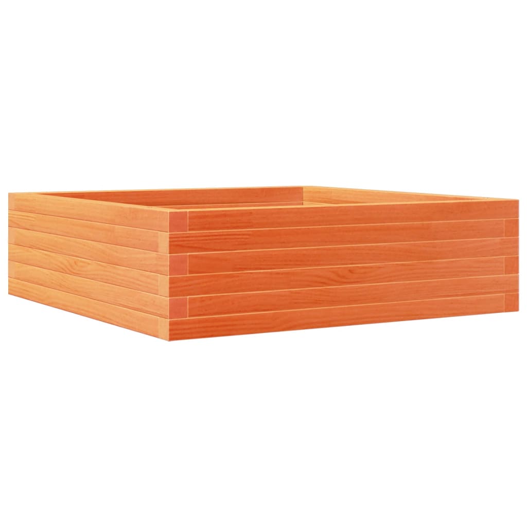 vidaXL Pflanzkübel Wachsbraun 80x80x23 cm Massivholz Kiefer