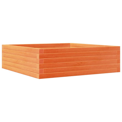 vidaXL Pflanzkübel Wachsbraun 80x80x23 cm Massivholz Kiefer