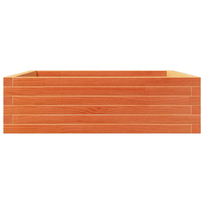 vidaXL Pflanzkübel Wachsbraun 80x80x23 cm Massivholz Kiefer