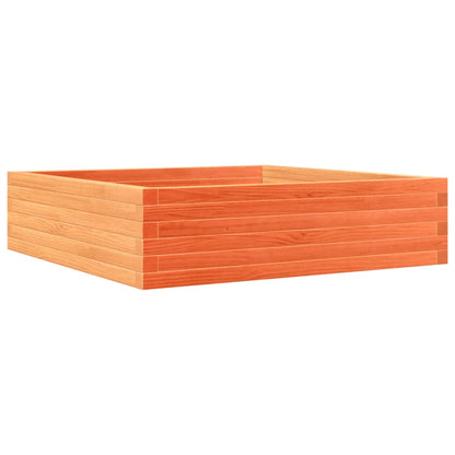 vidaXL Pflanzkübel Wachsbraun 90x90x23 cm Massivholz Kiefer