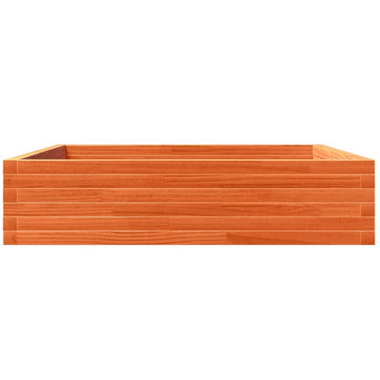 vidaXL Pflanzkübel Wachsbraun 100x100x23 cm Massivholz Kiefer