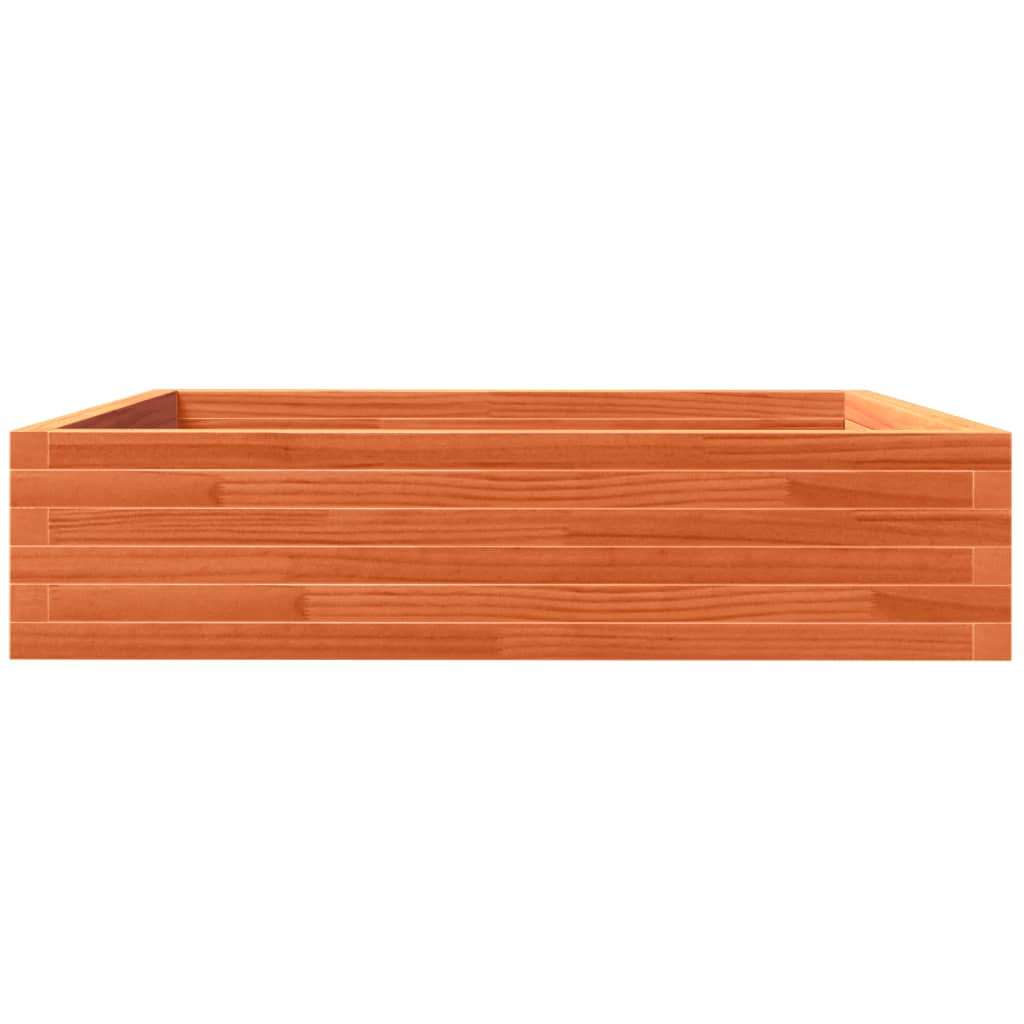 vidaXL Pflanzkübel Wachsbraun 100x100x23 cm Massivholz Kiefer