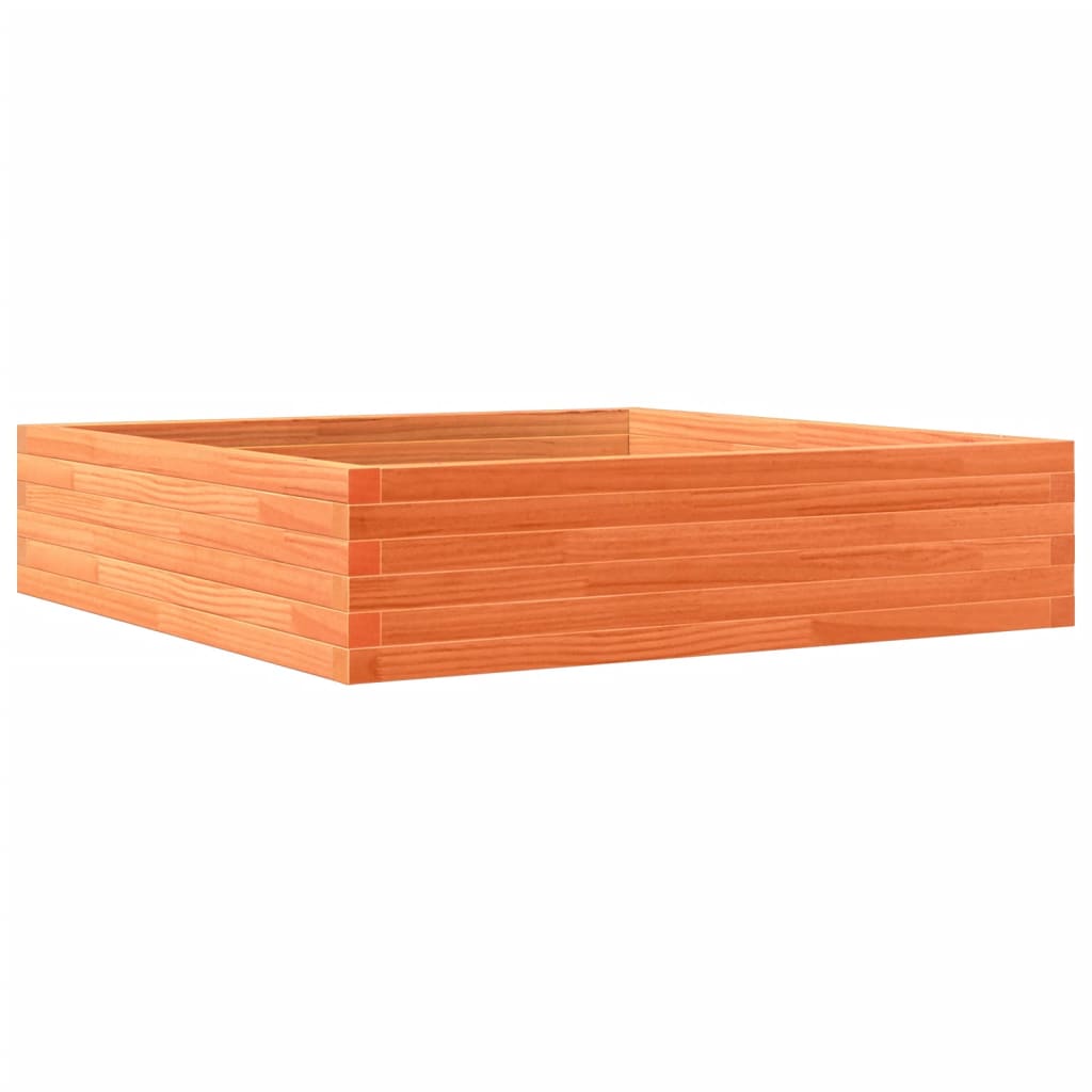 vidaXL Pflanzkübel Wachsbraun 100x100x23 cm Massivholz Kiefer
