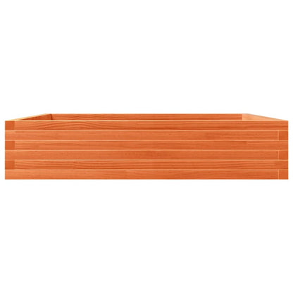 vidaXL Pflanzkübel Wachsbraun 110x110x23 cm Massivholz Kiefer