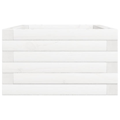 vidaXL Pflanzkübel Weiß 70x40x23 cm Massivholz Kiefer