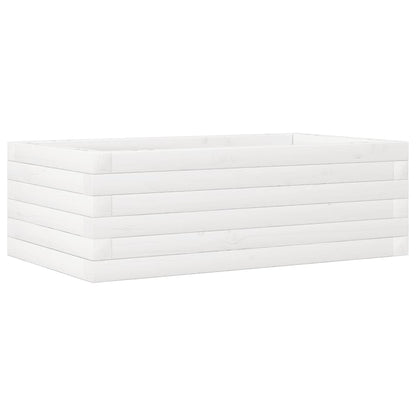 vidaXL Pflanzkübel Weiß 70x40x23 cm Massivholz Kiefer