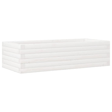 vidaXL Pflanzkübel Weiß 90x40x23 cm Massivholz Kiefer