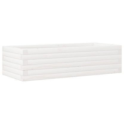 vidaXL Pflanzkübel Weiß 90x40x23 cm Massivholz Kiefer