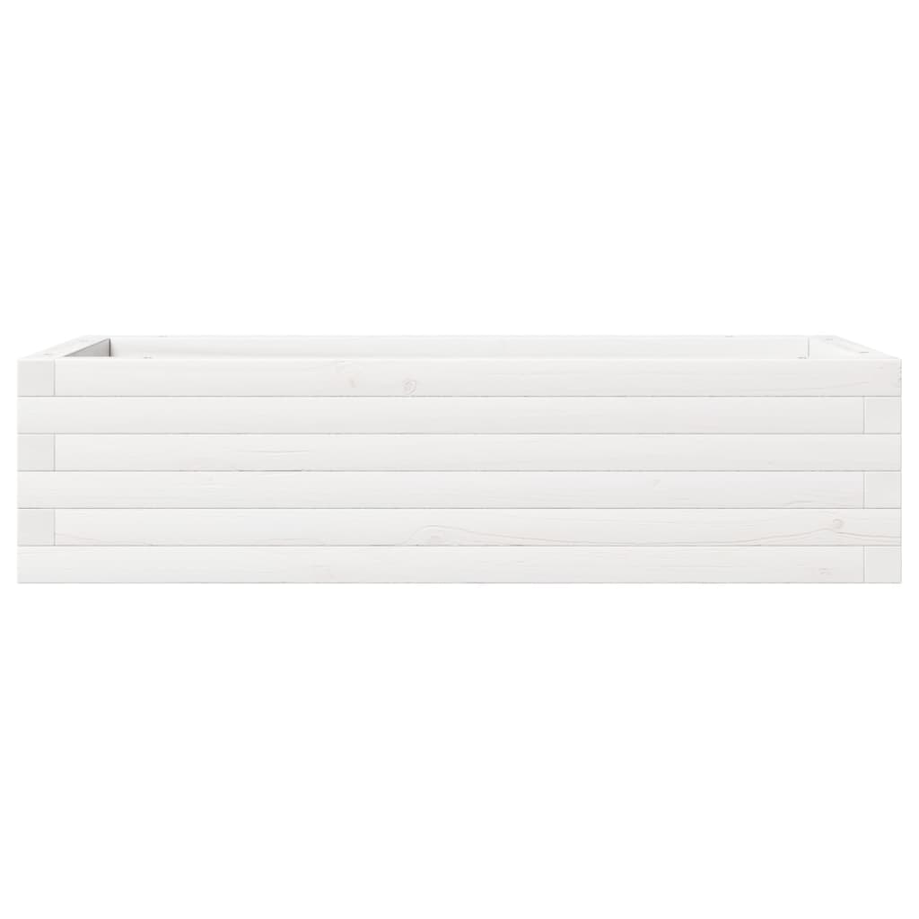 vidaXL Pflanzkübel Weiß 90x40x23 cm Massivholz Kiefer
