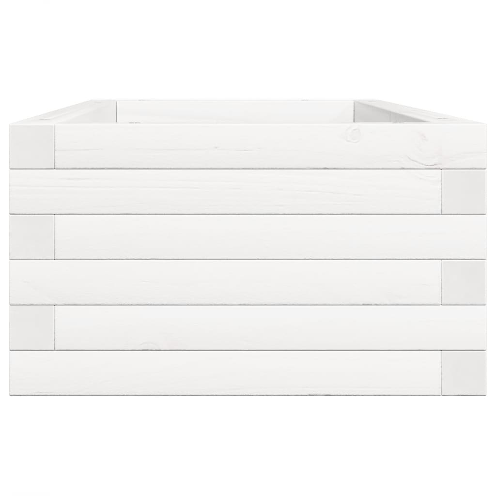vidaXL Pflanzkübel Weiß 90x40x23 cm Massivholz Kiefer