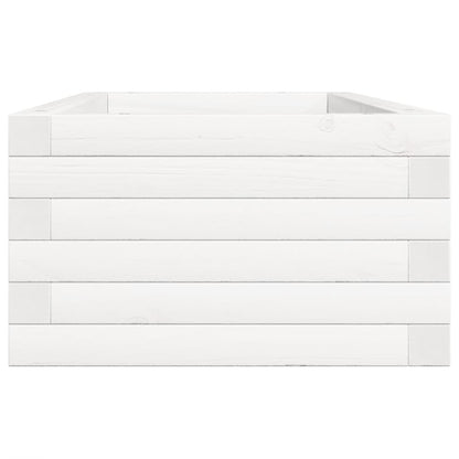 vidaXL Pflanzkübel Weiß 90x40x23 cm Massivholz Kiefer