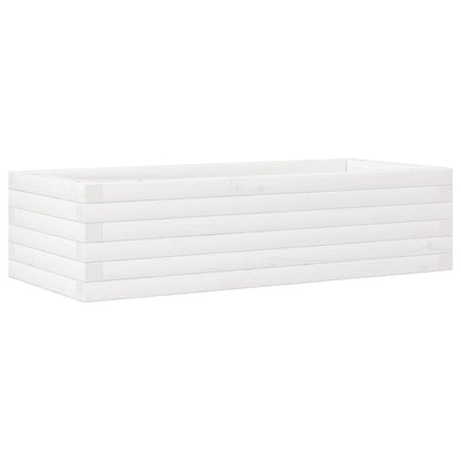 vidaXL Pflanzkübel Weiß 90x40x23 cm Massivholz Kiefer