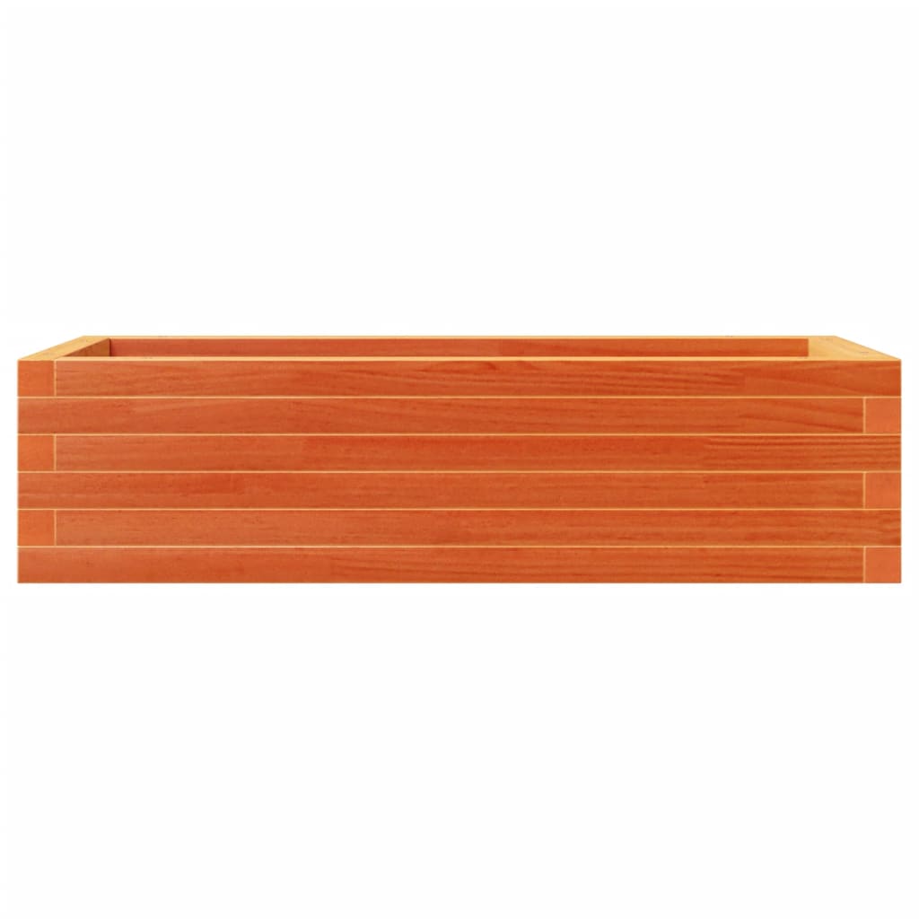 vidaXL Pflanzkübel Wachsbraun 90x40x23 cm Massivholz Kiefer