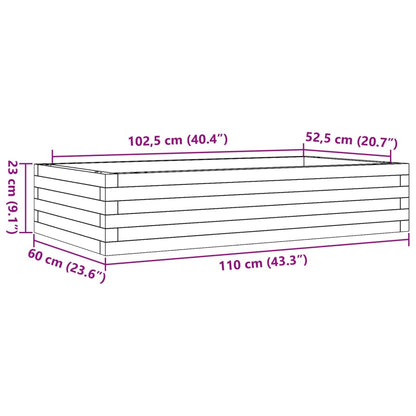 vidaXL Jardinière 110x60x23 cm Bois de pin massif