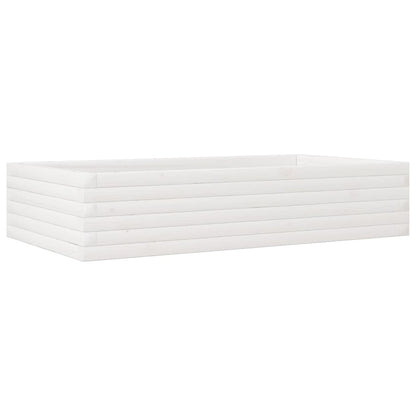 vidaXL Pflanzkübel Weiß 110x60x23 cm Massivholz Kiefer
