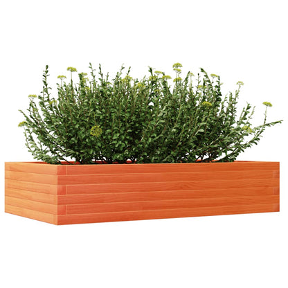 vidaXL Pflanzkübel Wachsbraun 110x60x23 cm Massivholz Kiefer