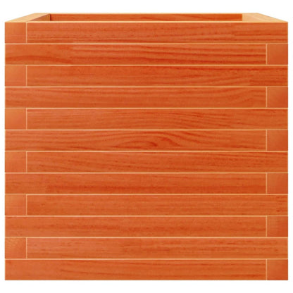 vidaXL Pflanzkübel Wachsbraun 50x50x45,5 cm Massivholz Kiefer