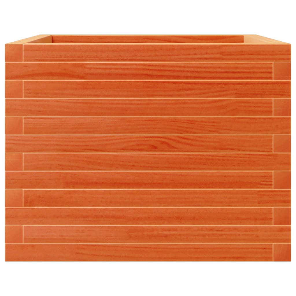 vidaXL Pflanzkübel Wachsbraun 60x60x45,5 cm Massivholz Kiefer