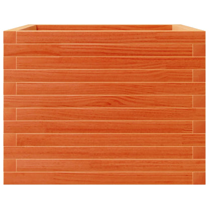 vidaXL Pflanzkübel Wachsbraun 60x60x45,5 cm Massivholz Kiefer