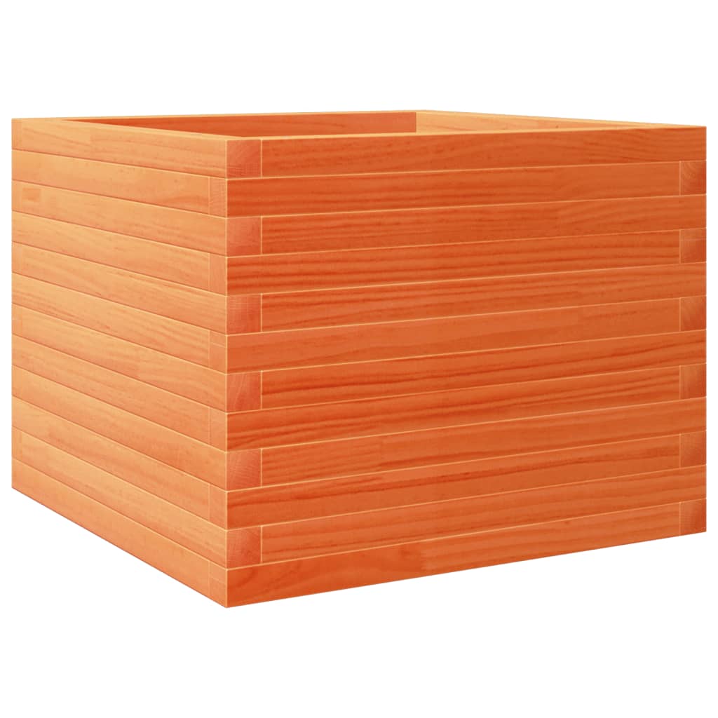 vidaXL Pflanzkübel Wachsbraun 60x60x45,5 cm Massivholz Kiefer