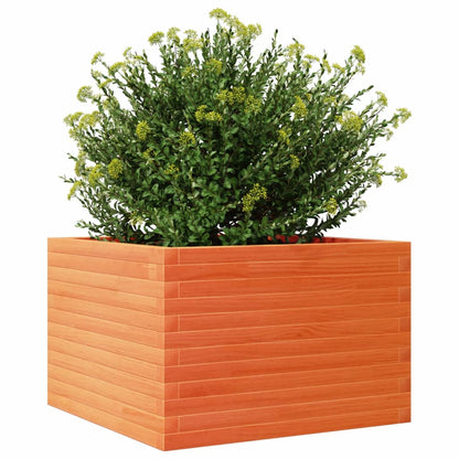 vidaXL Pflanzkübel Wachsbraun 70x70x45,5 cm Massivholz Kiefer