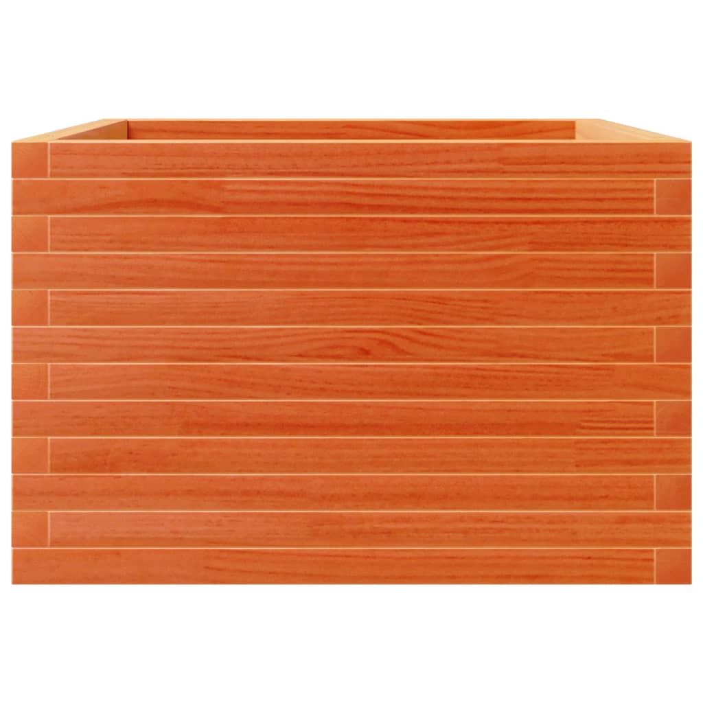 vidaXL Pflanzkübel Wachsbraun 70x70x45,5 cm Massivholz Kiefer