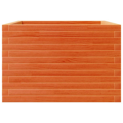 vidaXL Pflanzkübel Wachsbraun 70x70x45,5 cm Massivholz Kiefer