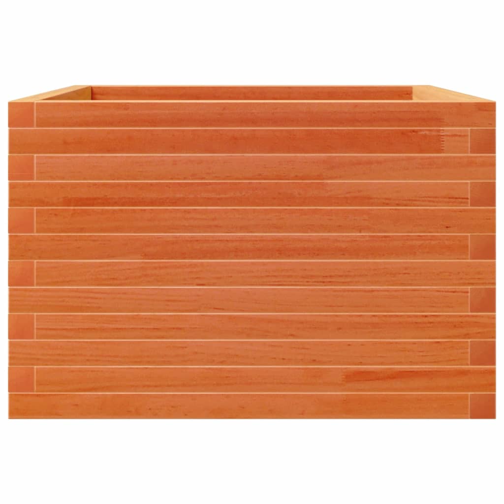 vidaXL Pflanzkübel Wachsbraun 70x70x45,5 cm Massivholz Kiefer