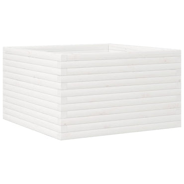 vidaXL Jardinière blanche 80x80x45,5 cm en pin massif