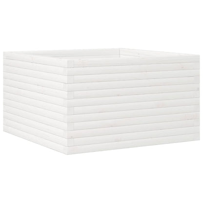 vidaXL Jardinière blanche 80x80x45,5 cm en pin massif
