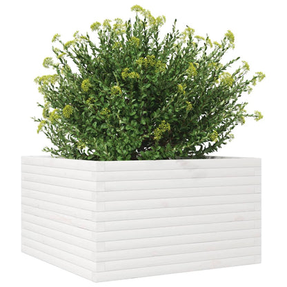 vidaXL Jardinière blanche 80x80x45,5 cm en pin massif