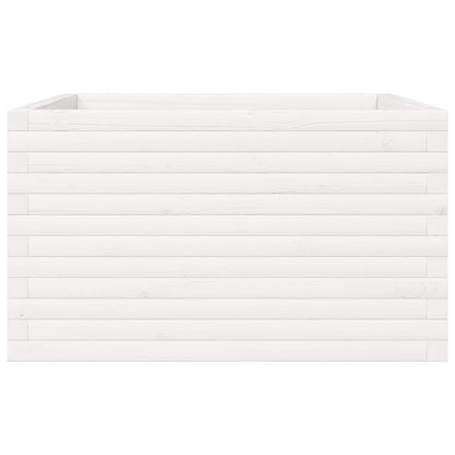 vidaXL Jardinière blanche 80x80x45,5 cm en pin massif