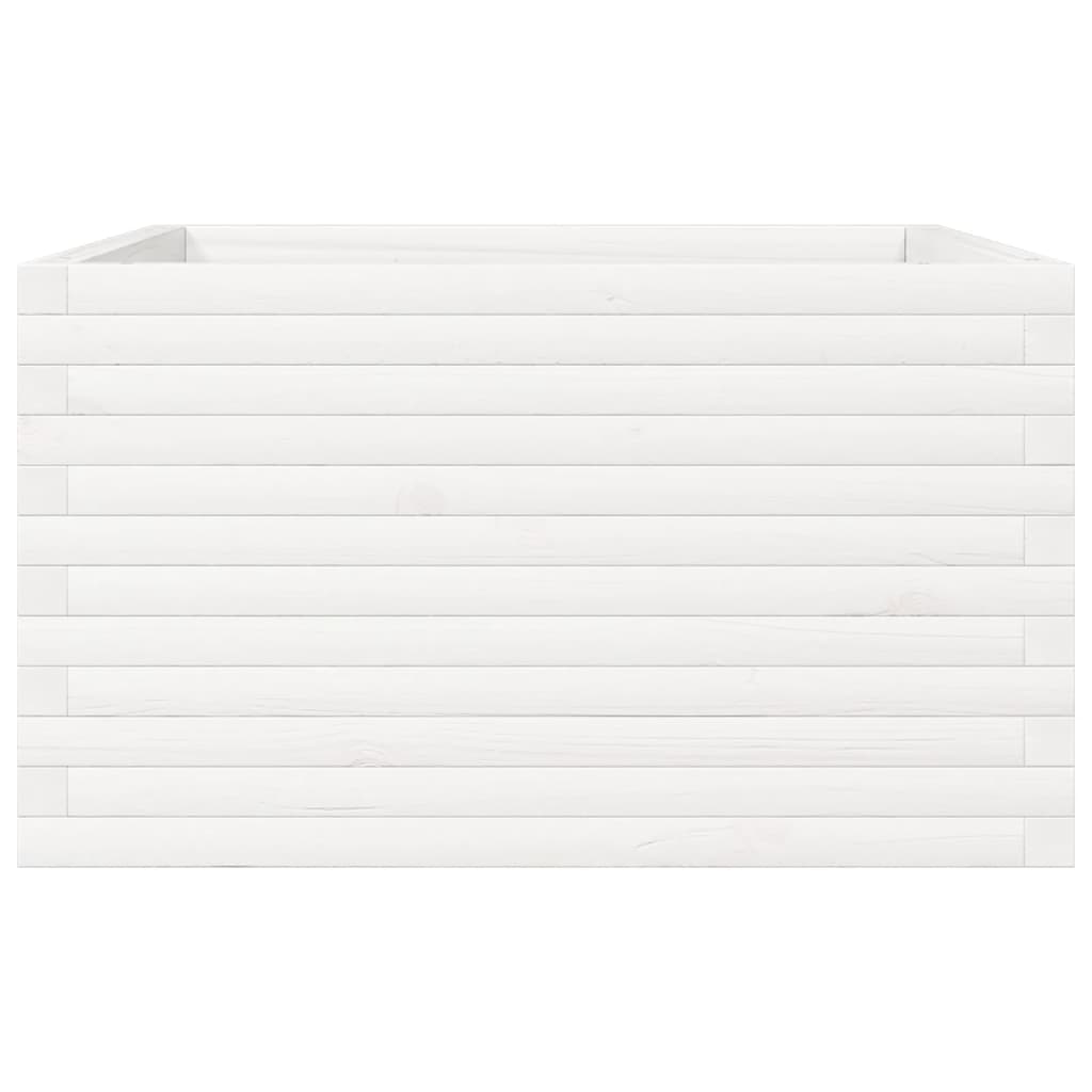 vidaXL Jardinière blanche 80x80x45,5 cm en pin massif