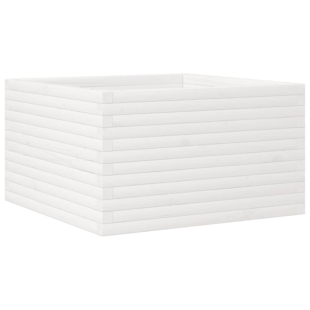 vidaXL Jardinière blanche 80x80x45,5 cm en pin massif