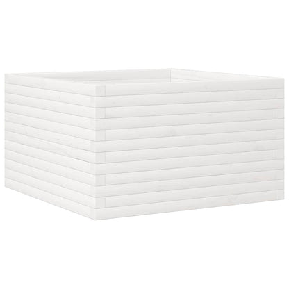 vidaXL Jardinière blanche 80x80x45,5 cm en pin massif