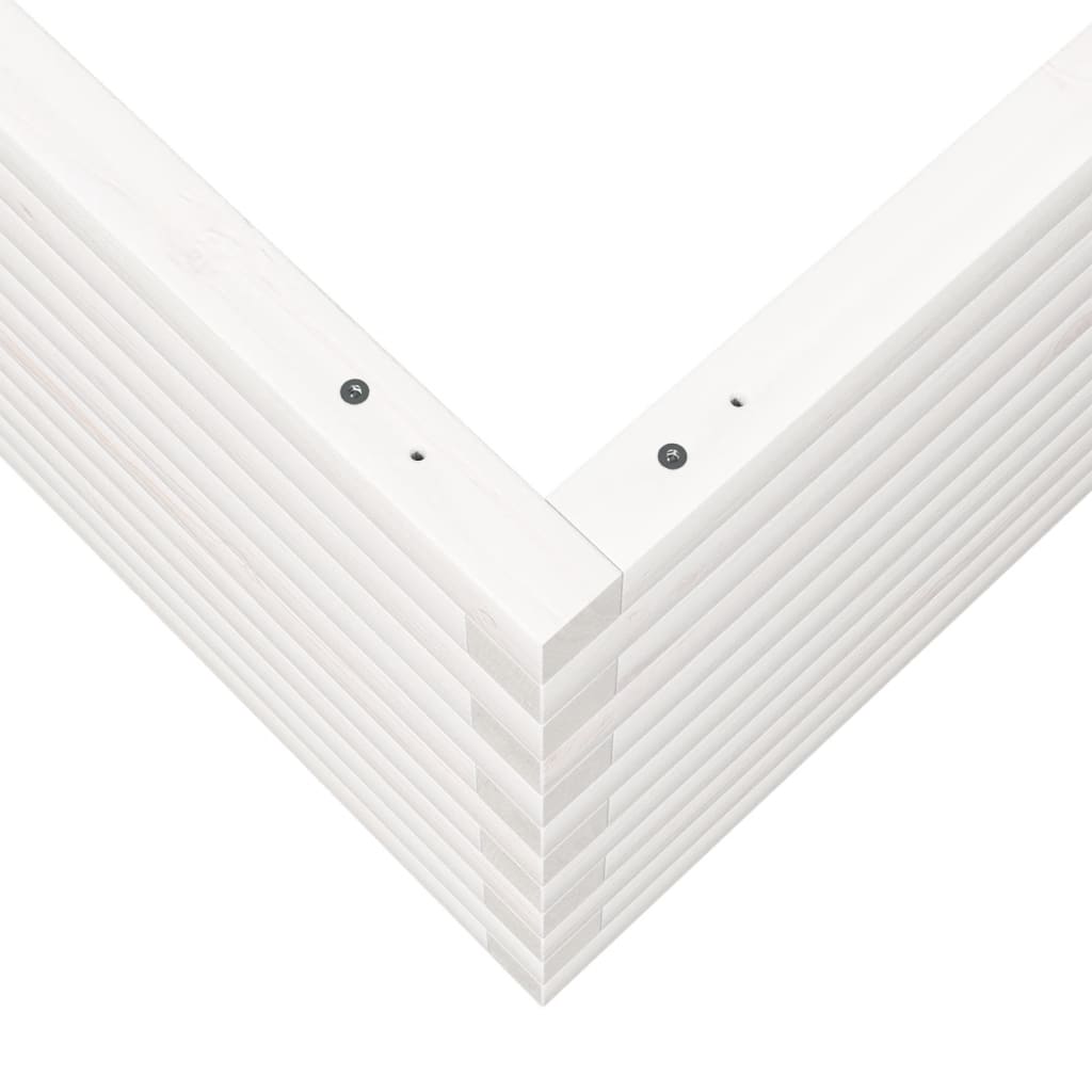 vidaXL Jardinière blanche 80x80x45,5 cm en pin massif