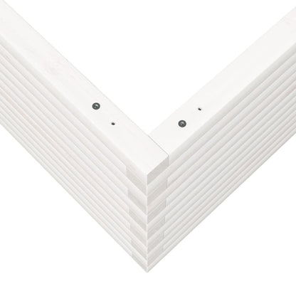 vidaXL Jardinière blanche 80x80x45,5 cm en pin massif