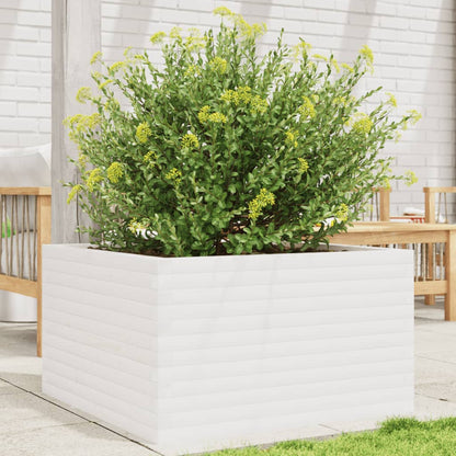 vidaXL Jardinière blanche 80x80x45,5 cm en pin massif