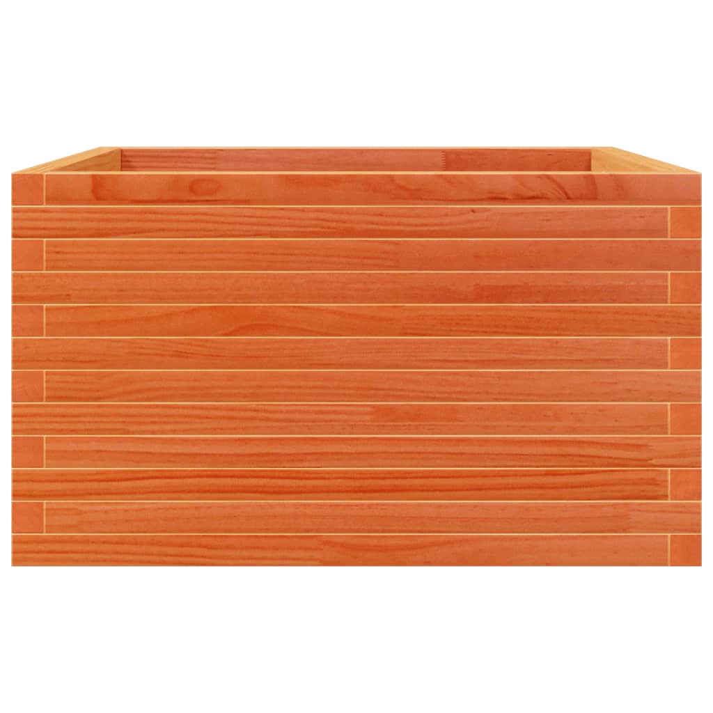 vidaXL Pflanzkübel Wachsbraun 80x80x45,5 cm Massivholz Kiefer