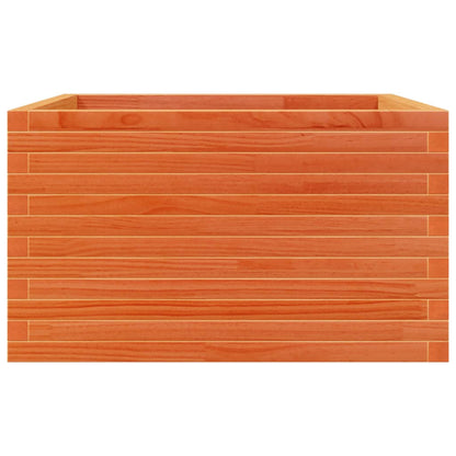 vidaXL Pflanzkübel Wachsbraun 80x80x45,5 cm Massivholz Kiefer