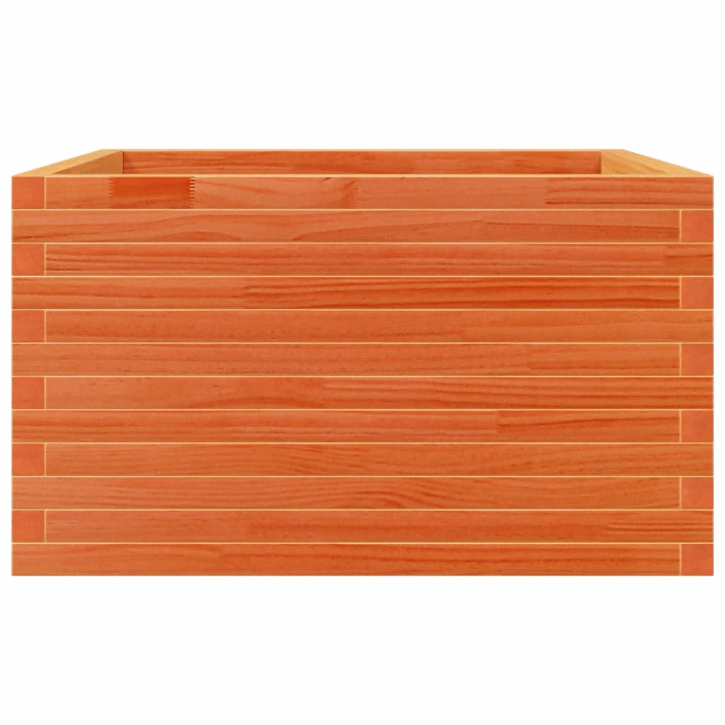 vidaXL Pflanzkübel Wachsbraun 80x80x45,5 cm Massivholz Kiefer