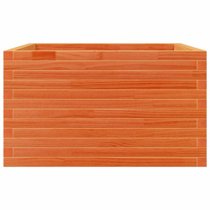 vidaXL Pflanzkübel Wachsbraun 80x80x45,5 cm Massivholz Kiefer