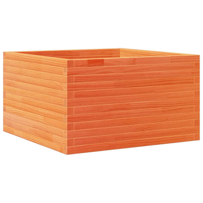 vidaXL Pflanzkübel Wachsbraun 80x80x45,5 cm Massivholz Kiefer