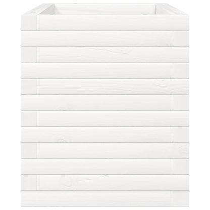 vidaXL Pflanzkübel Weiß 70x40x45,5 cm Massivholz Kiefer