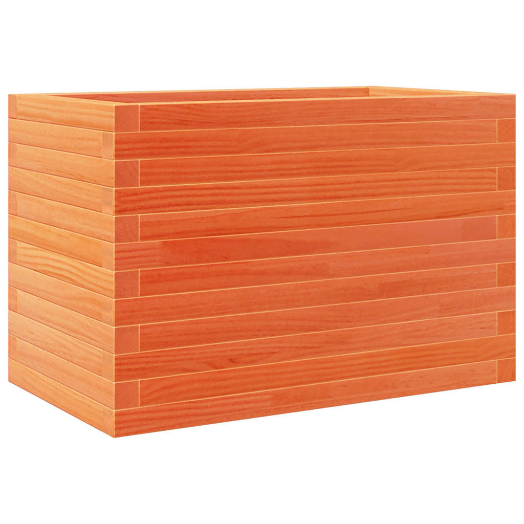 vidaXL Jardinière Bois de pin massif marron ciré 70x40x45,5 cm