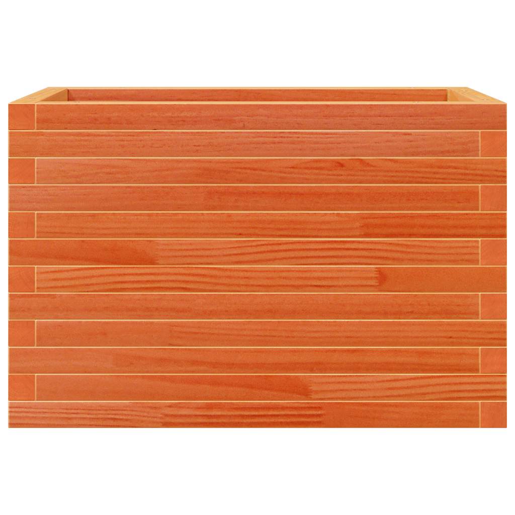 vidaXL Jardinière Bois de pin massif marron ciré 70x40x45,5 cm