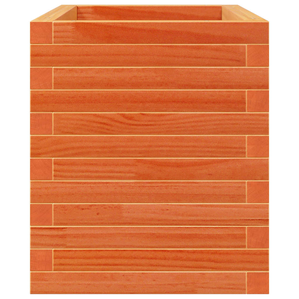 vidaXL Jardinière Bois de pin massif marron ciré 70x40x45,5 cm