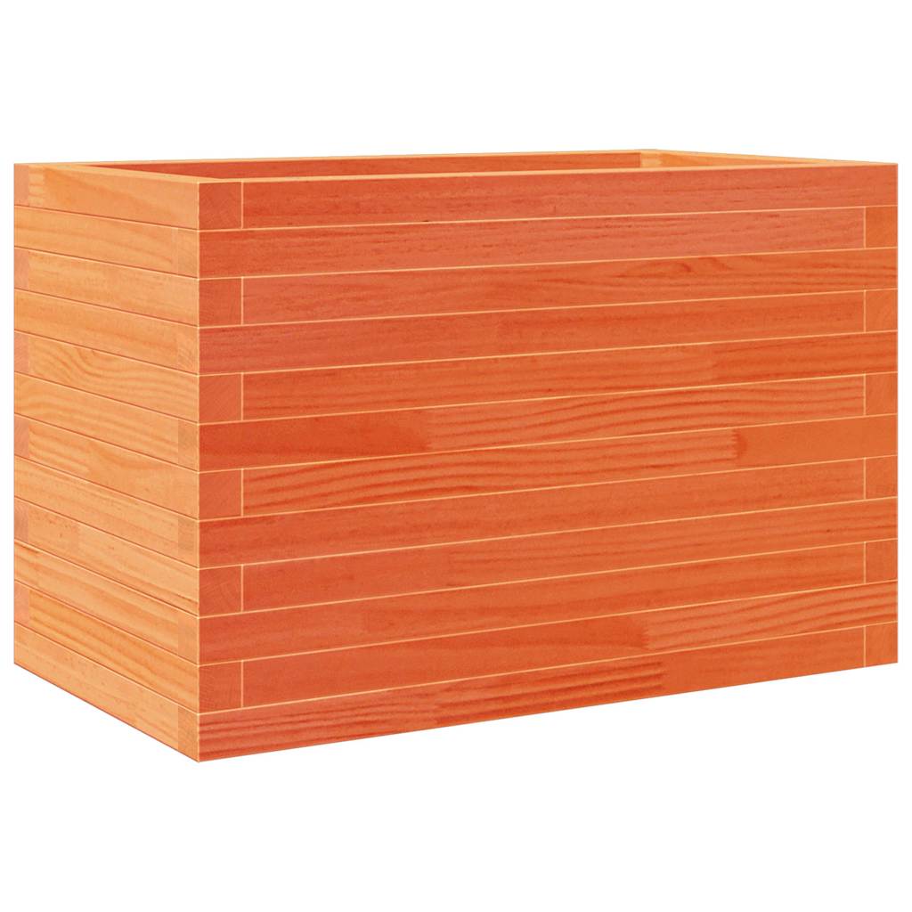vidaXL Jardinière Bois de pin massif marron ciré 70x40x45,5 cm
